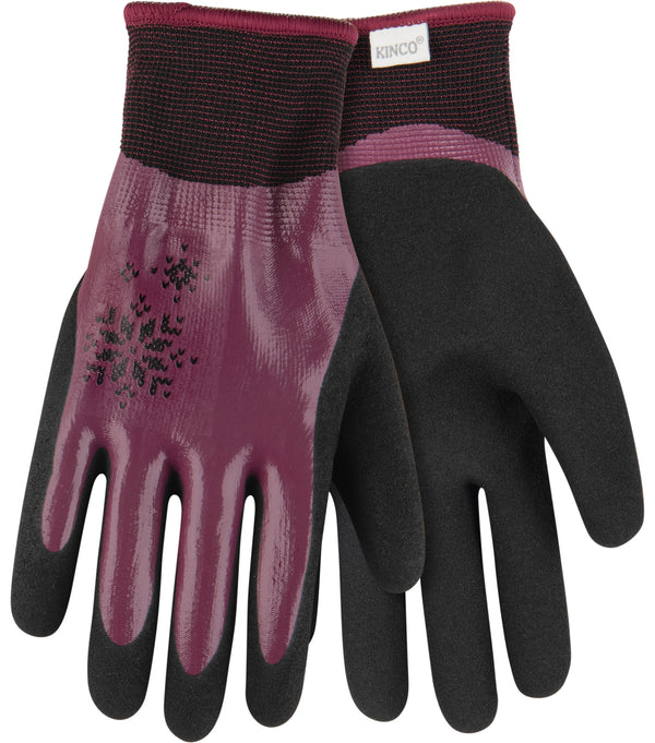 Kinco HydroFlector Lined Waterproof Thermal Knit Shell & Double-Coated Nitrile Gloves Women's