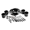 Stansport Deluxe 24-Piece Enamel Tableware Set