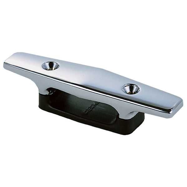 Perko 1306DP2CHR Chrome-Plated Open Base Cleat with Black Polymer Base - 6  Length