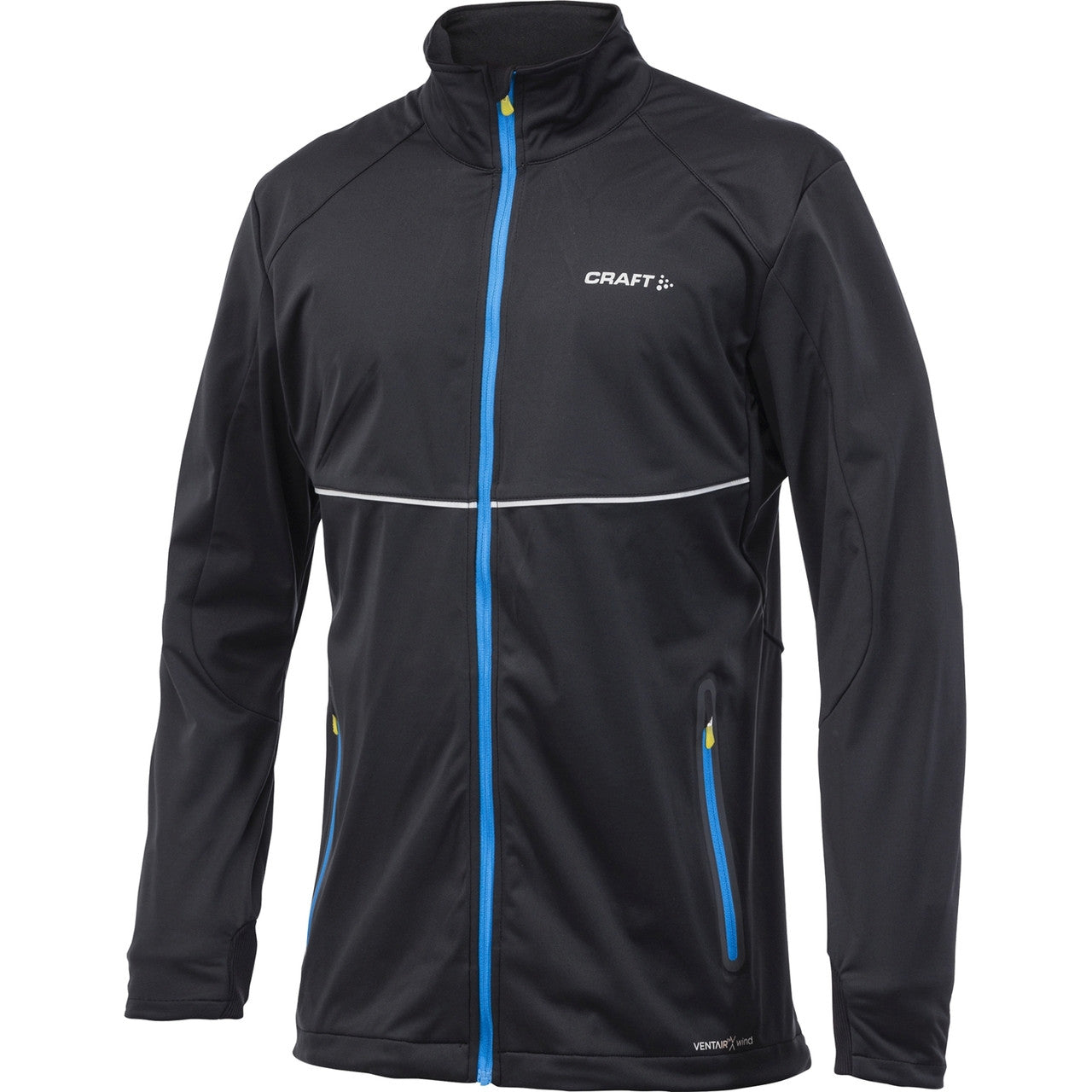 Craft Performance Cross Country Light Soft Shell Jacket Men's Medium Black/Horizon