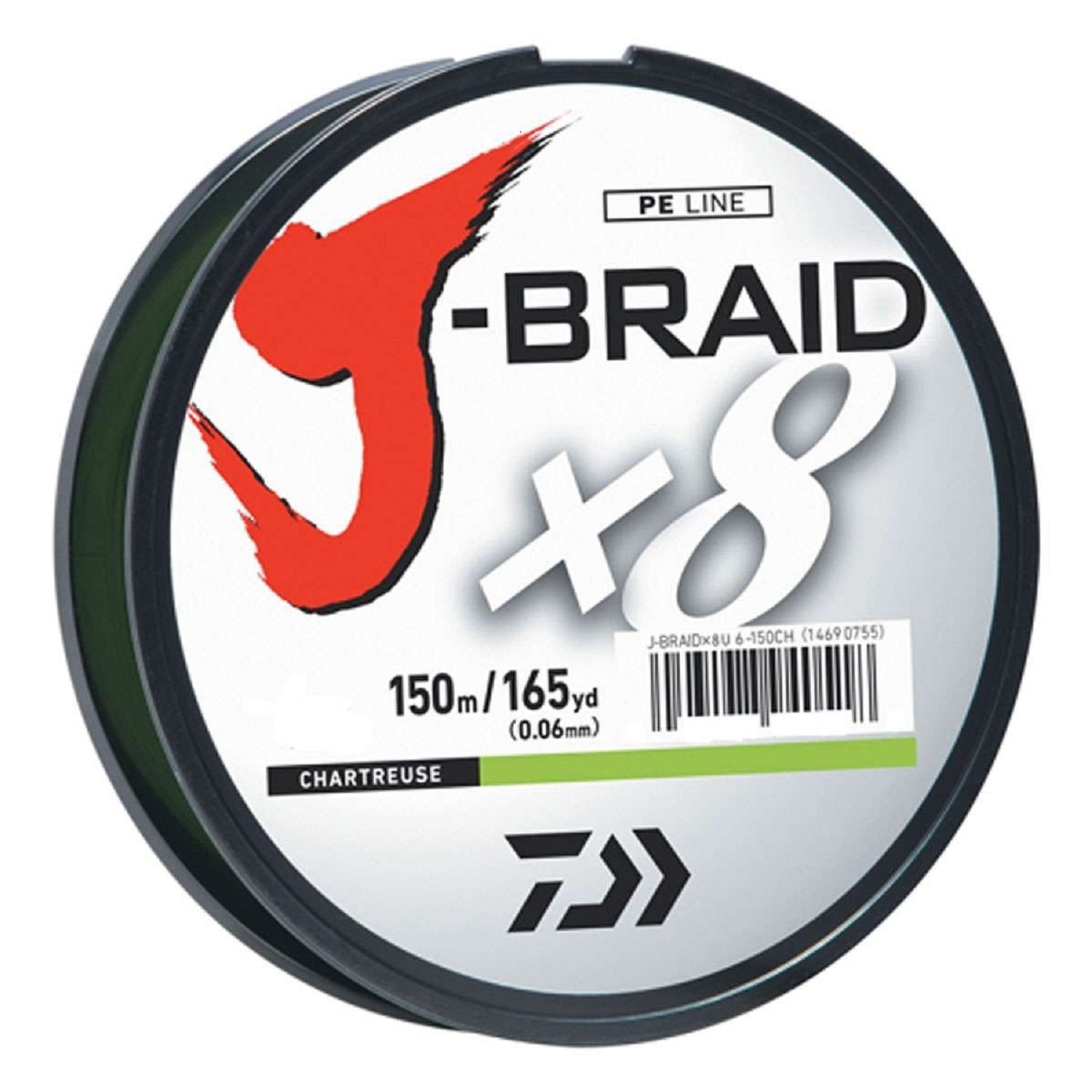 Daiwa J-Braid Chartreuse Filler Spool - 150M 50 ZZZ