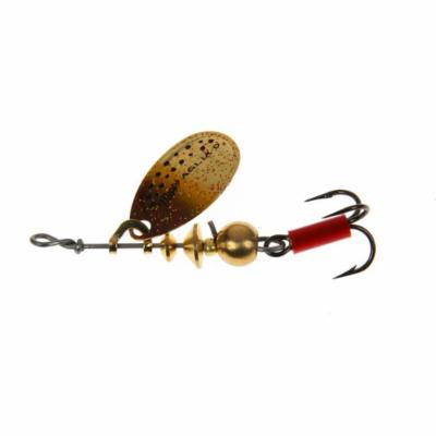 Mepps Aglia In-Line Spinner 1/4 Oz Plain Treble Hook Silver/Red/White Blade B3
