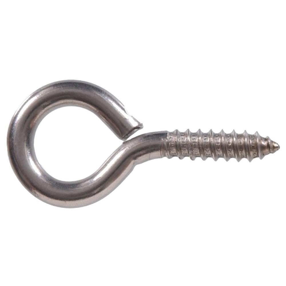Hillman 4-1/2 in. Stainless-Steel Screw Eyes Lag Thread (5-Pack)