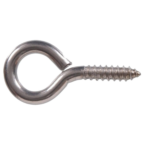 Hillman 4-1/2 in. Stainless-Steel Screw Eyes Lag Thread (5-Pack)