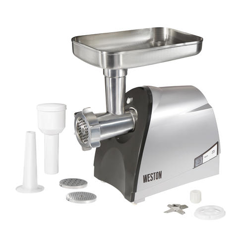 Weston 33-0201-W Electric Meat Grinder and Sausage Stuffer 120 V Silver