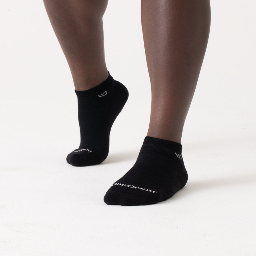 Wide Open Solid Cushioned No Show Socks Men's