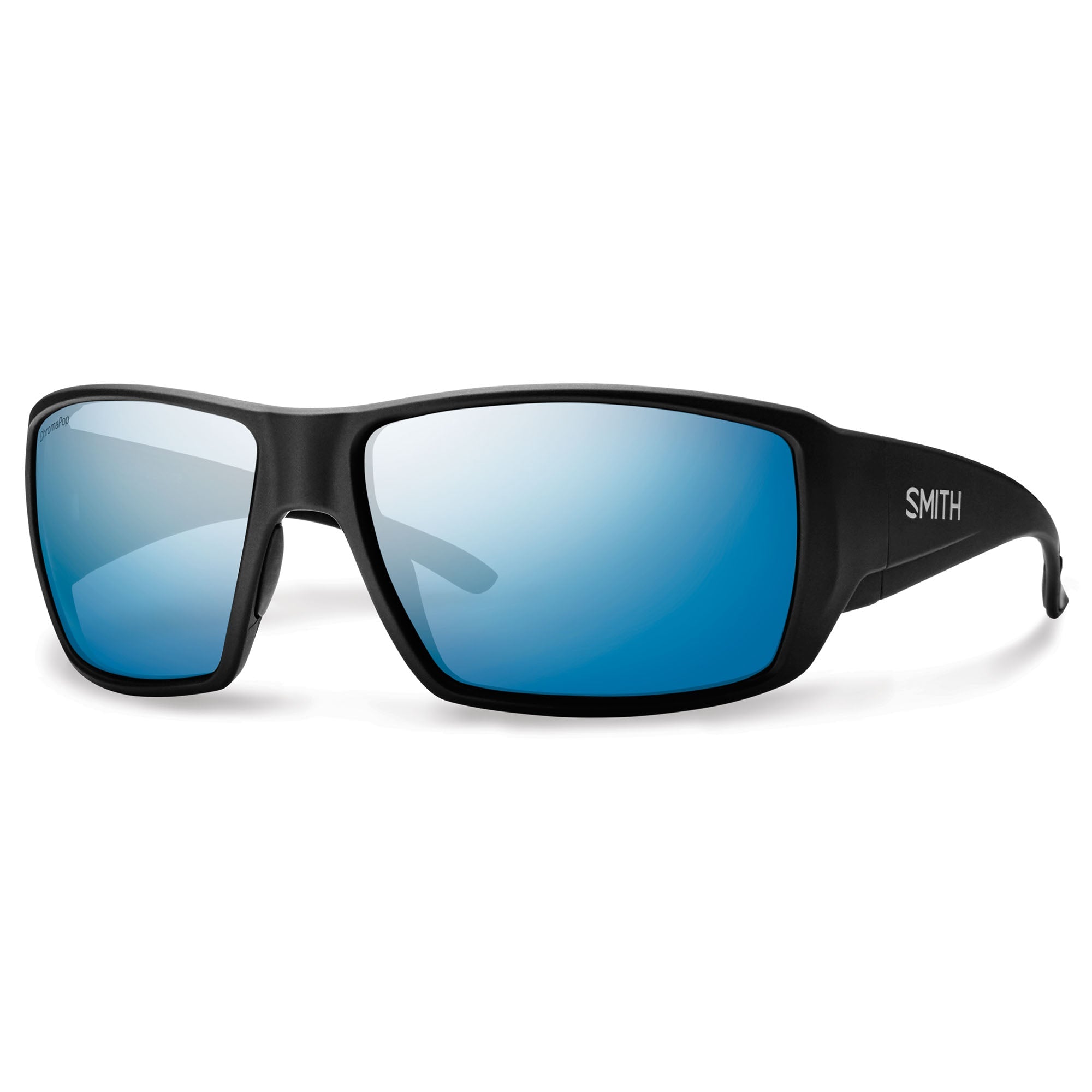 Smith Guides Choice Chromapop Polorized Sunglasses - One Size - Matte Black/ChromaPop Glass Polarized Green Mirror