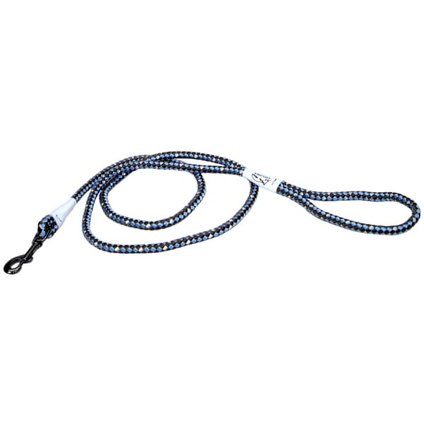 K9 Explorer Braided Rope Reflective Dog Leash Sapphire 6-Ft Long 1/2-In Wide
