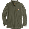 Force Relaxed Fit Midweight Long-Sleeve Quarter-Zip Mock-Neck T-Shirt