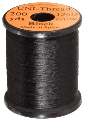 UNI Products 6/0 UNI-Thread - Black - 200 Yards