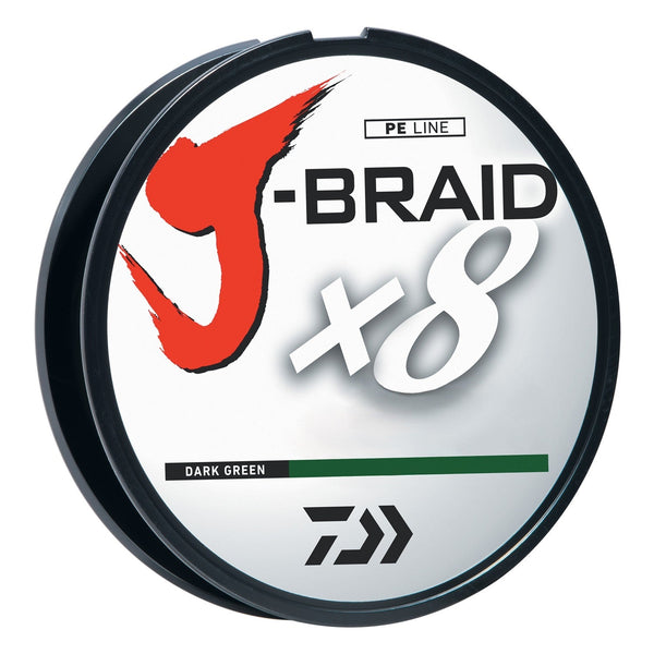 Daiwa J-Braid Dark Green Line Bulk - 3000M - 30Lb To 65Lb 30