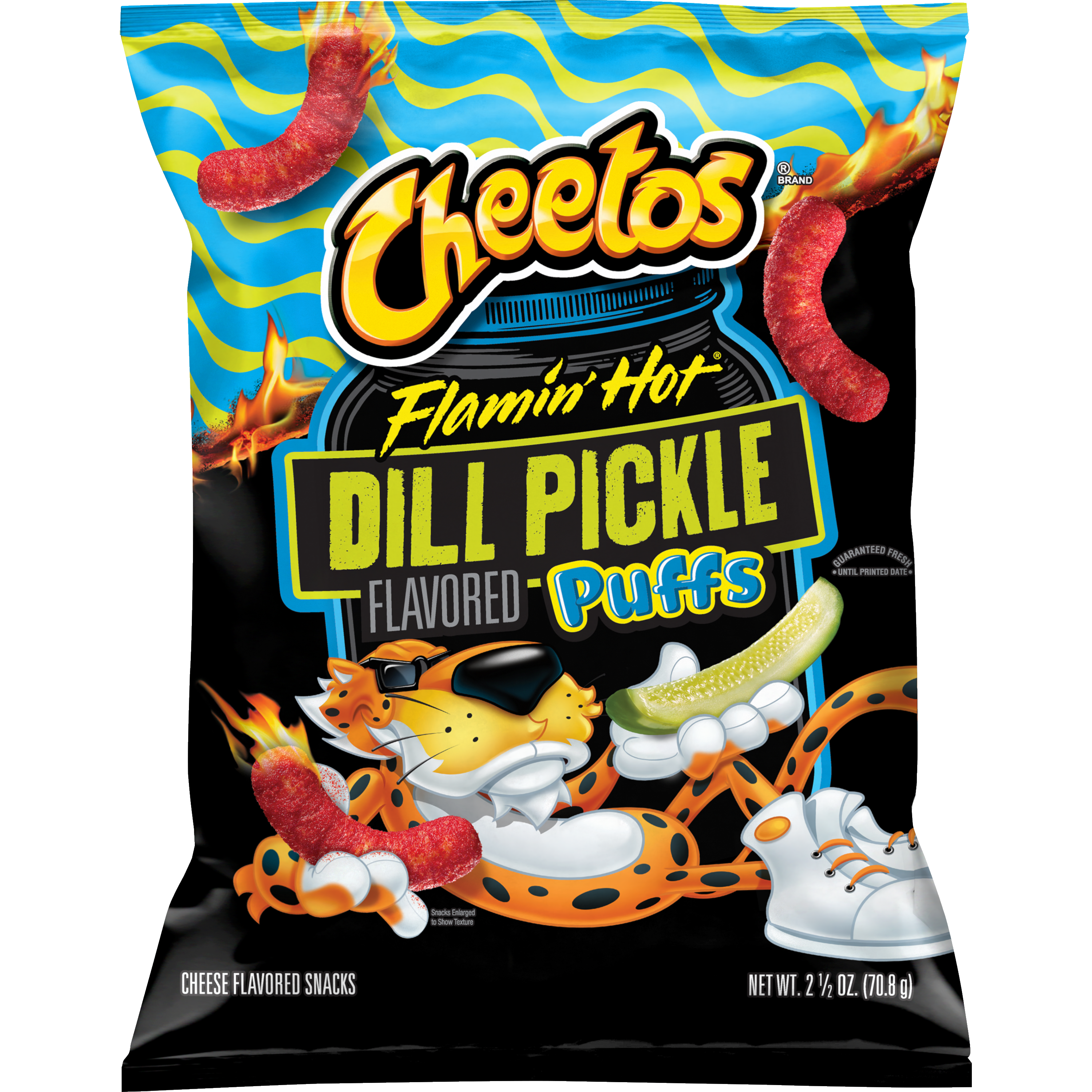 Cheetos Puffs Flamin' Hot Dill Pickle Flavored