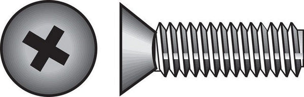 Hillman No. 10-24 X 3/4 In. L Phillips Flat Head Stainless Steel Machine Screws 100 Pk