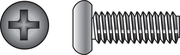 Hillman 18-8 Stainless Steel Pan Head Phillips Machine Screw 1/4" x 2-1/2" - 50 Pack