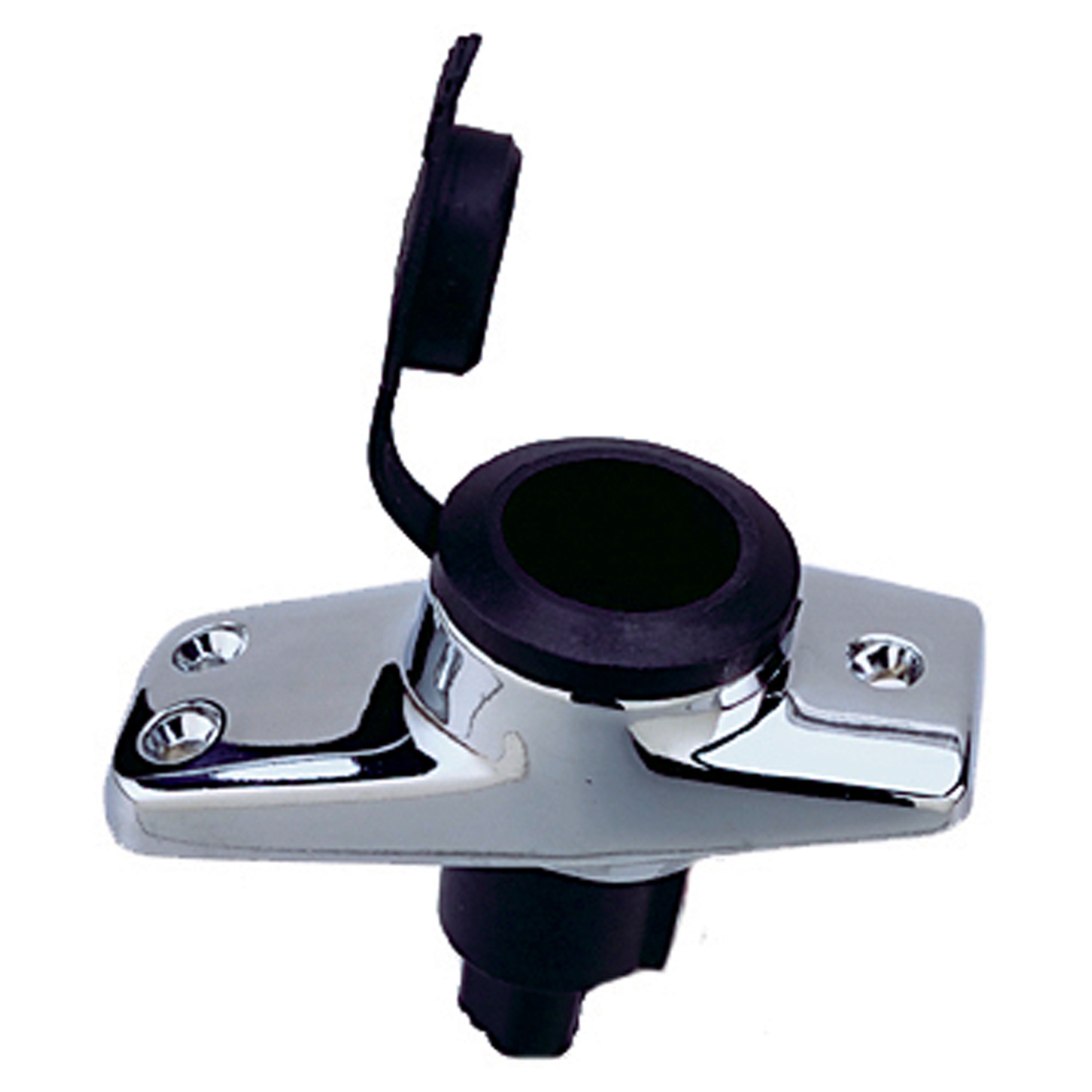 Perko Chrome-Plated 2-Pin Plug-in Light Base with 16° Rake - 3-3/4 in. X 1-5/8 in. Base