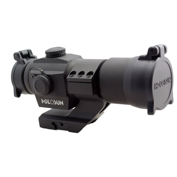 Holosun Red Dot Sight 1x Magnification 2 MOA Dot/65 MOA Ring 30mm Tube Diameter Cantilever Weaver Mount CR2032 Battery