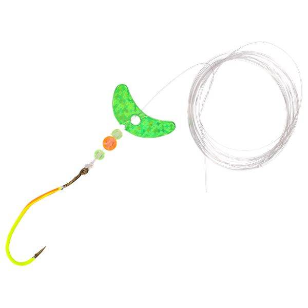 Mack's Lures Smile Blade Slow Death Pro Hook - Green Sparkle