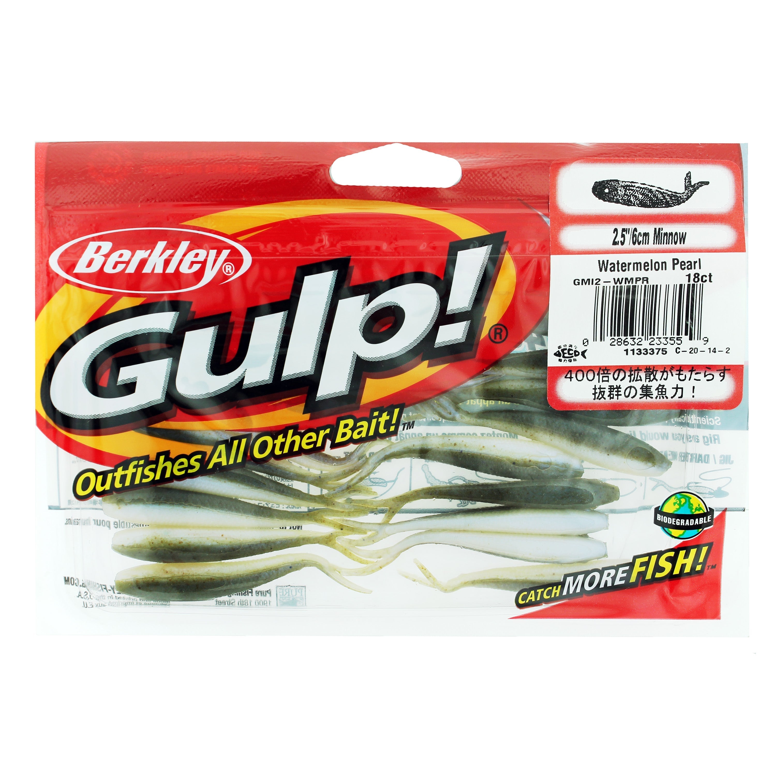 Berkley Gulp! Freshwater Minnow - 2 1/2 Inch - Watermelon Pearl