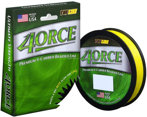 Tuf-Line 4Orce Braided Line 4-Carrier 30Lb 2500Yd Hi Vis Yellow