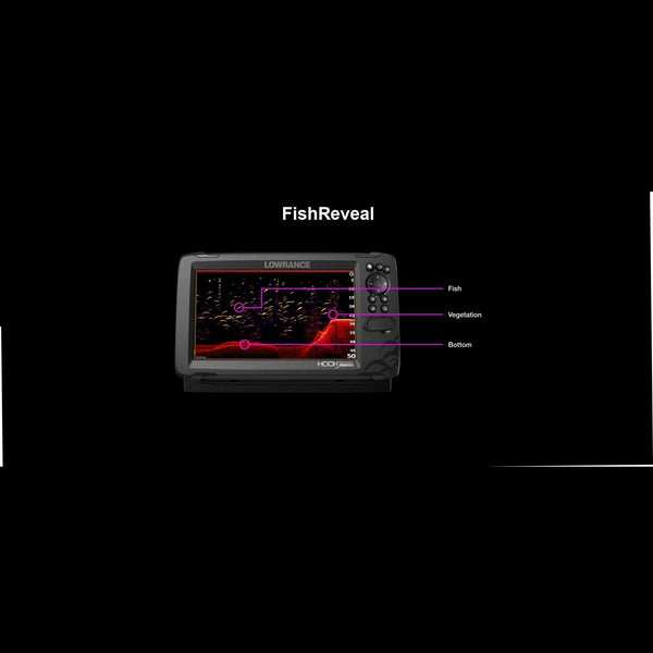 Lowrance Hook Reveal 9 inch Fishfinders with Preloaded C-MAP Options