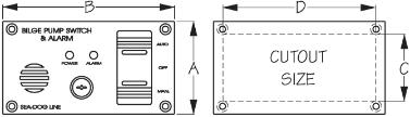 Sea Dog Bilge Water Alarm Panel With Pump Switch