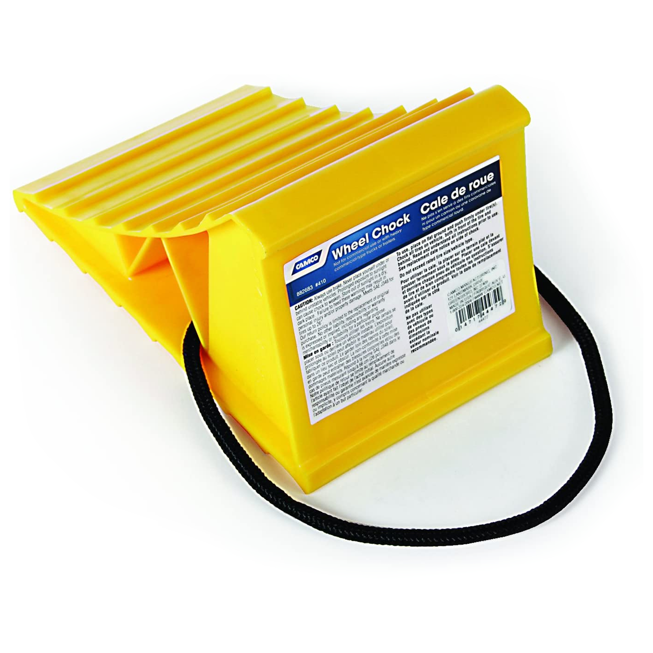 Camco Plastic Trailer Wheel Chock w/ Rope
