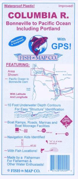 Fish-n-Map: Columbia River  Lower: Bonneville Dam to the Pacific Ocean