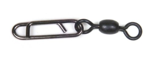 Stainless Fast Snap with Krok Swivel Black Large Sz5 70 5PK