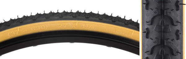 Sunlite Hybrid V-Track 27x1-3/8 BK/GM K161 Wire Tire