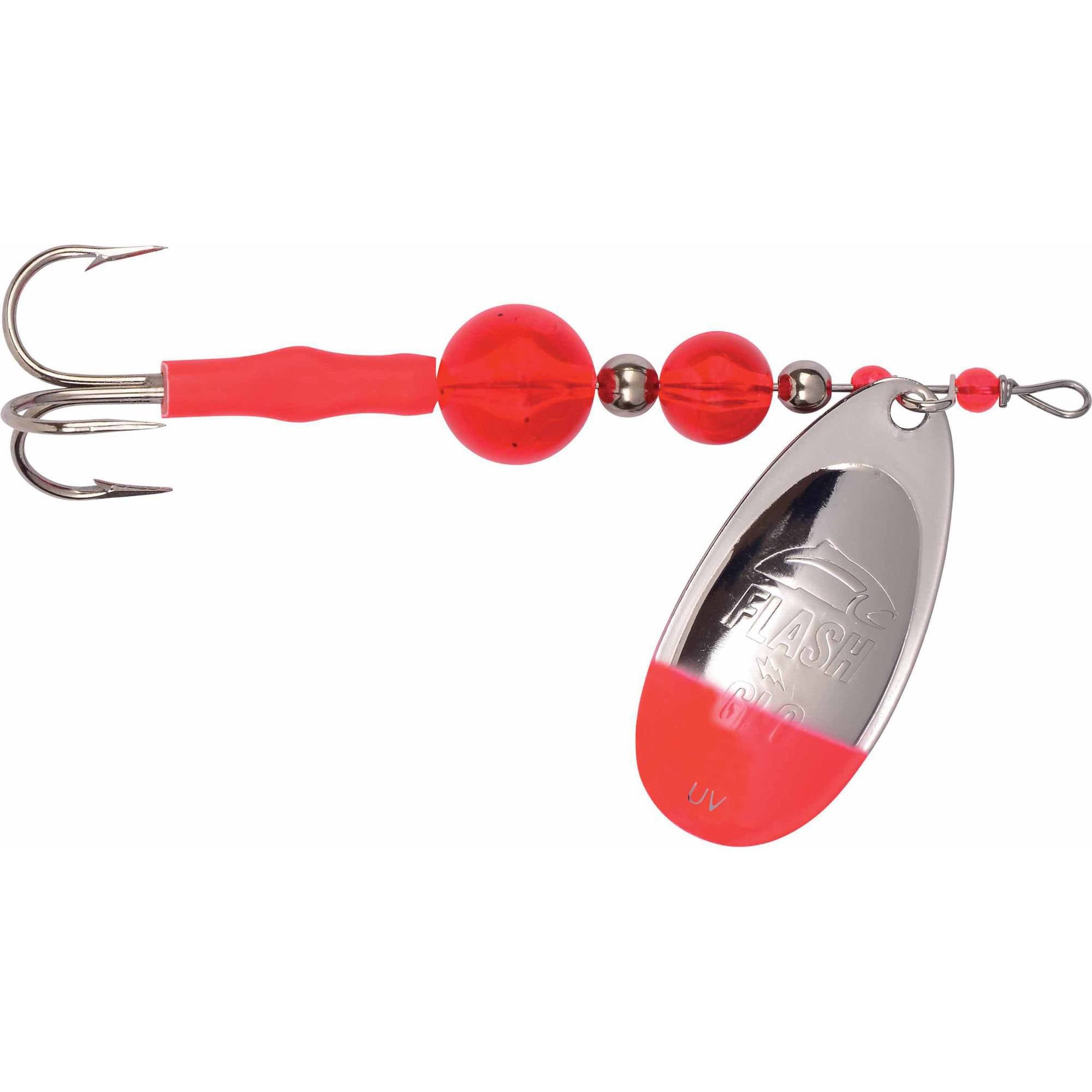 XXB Yakima Bait Flash Glo Casting Spinner 1/2 Oz Nickel Red