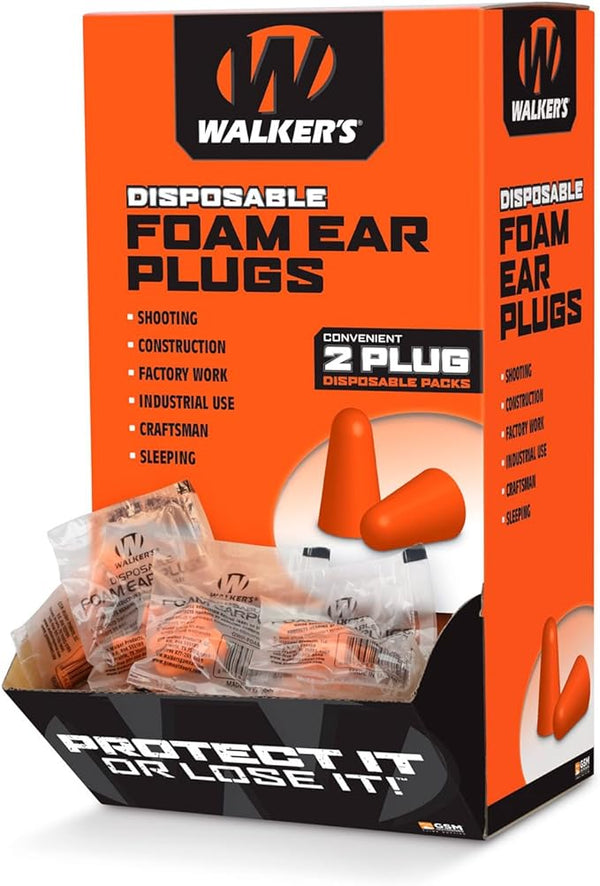 GSM Walkers Game Ear Foam Ear Plugs 200 Pair Box