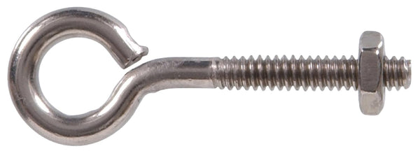 Hillman Hillman 4286 5/16-18 x 4 Inch Stainless Steel Eye Bolts with Nut - 5 Pack