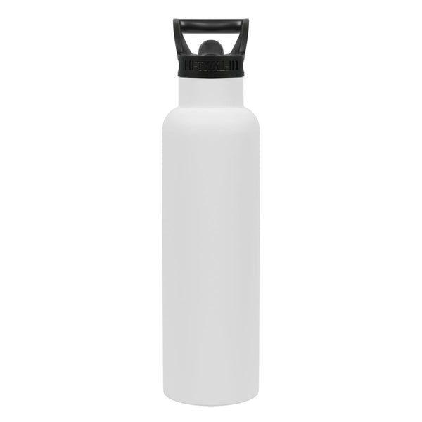 V21000018 21 Oz White Bottle with Straw Cap