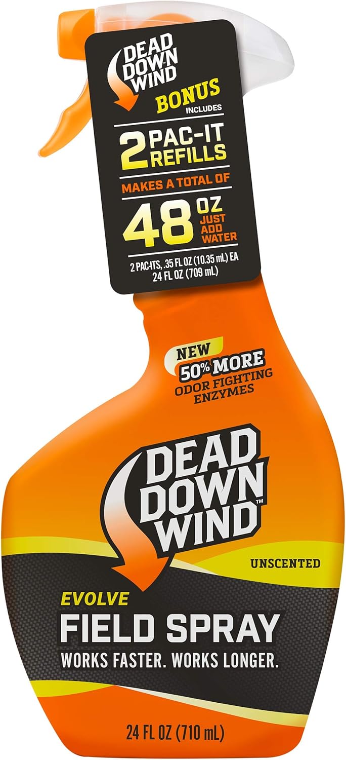 Dead Down Wind Evolve Field Spray (24oz Bottle and 2 Pac-It Refills)