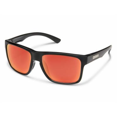 Smith Optics Lifestyle Suncloud 202126 Rambler Sunglasses 80763AO - Black - Polarized Red Mirror Unisex Square