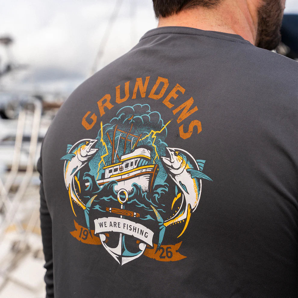 Grundens Tuna Tattoo LS Tech Tee Men's