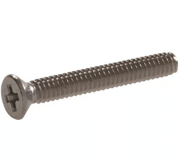 Hillman 1/4 x 1" Flat Head Machine Screws Phillips Drive Stainless Steel - 100 Pack