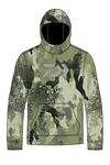 Daiwa D-Vec "Black" Logo Woods Camo Fleece Hoodie Men's