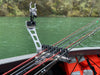 FishEng 15" Bent Aluminum Rod Extension with S&C Rod Rack - Anodized Finish