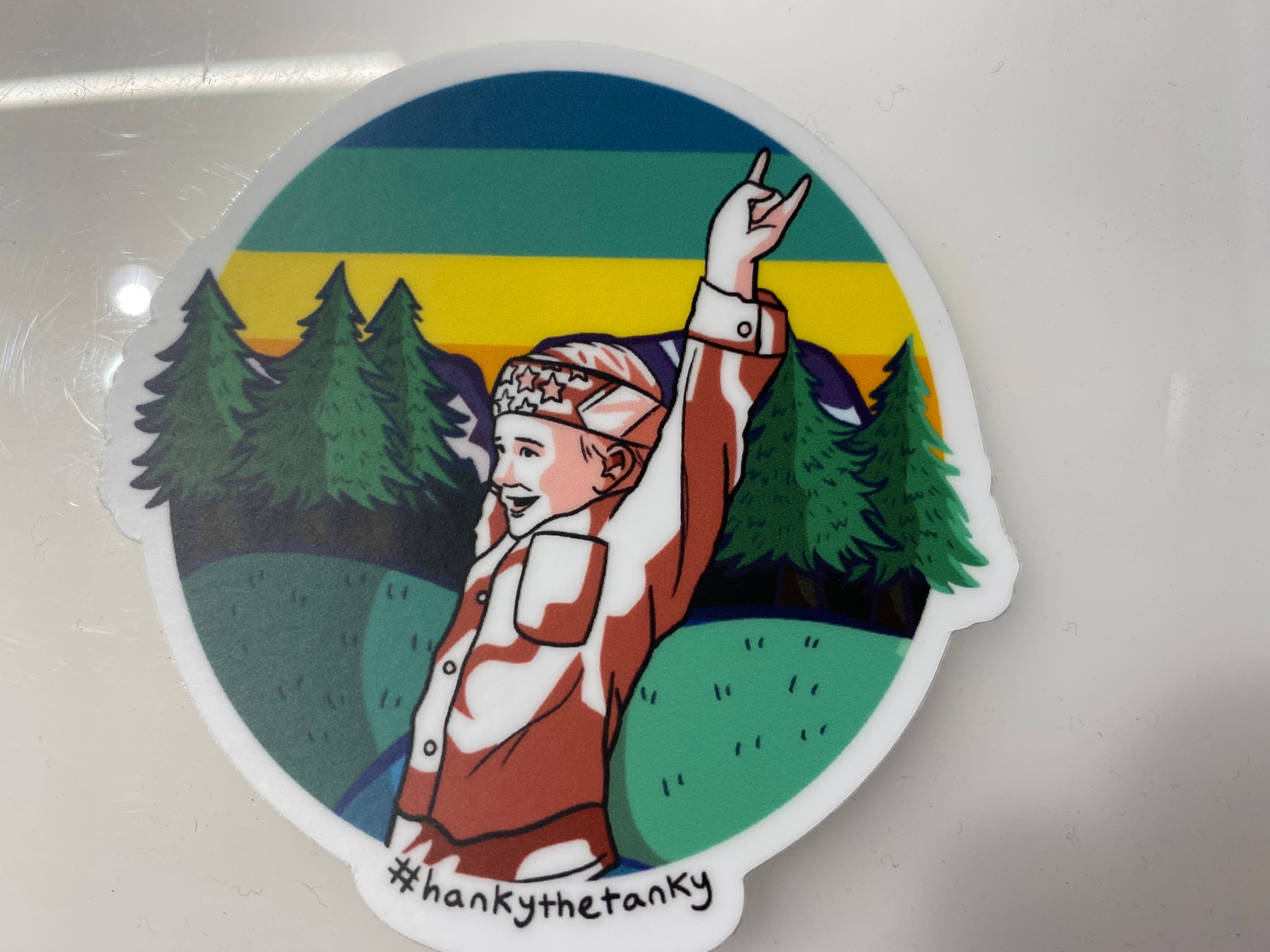 Hanky the Tanky stickers