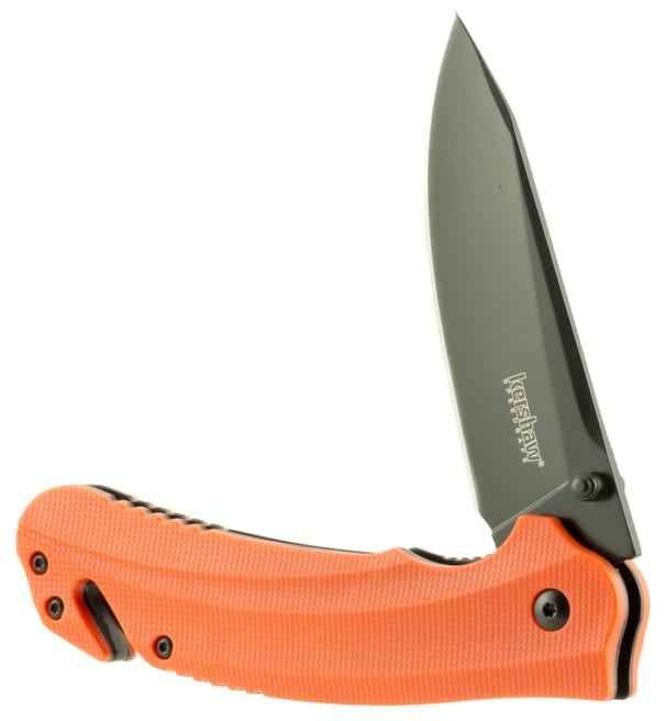 Kershaw Barricade Assisted Flipper 3.5in Drop Point Blade Orange