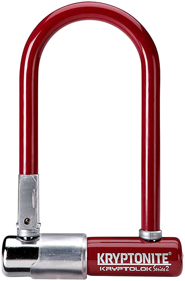 Kryptonite Krypto Series 2 Mini-7 U-Lock - 3.25 x 7" Keyed White Includes bracket