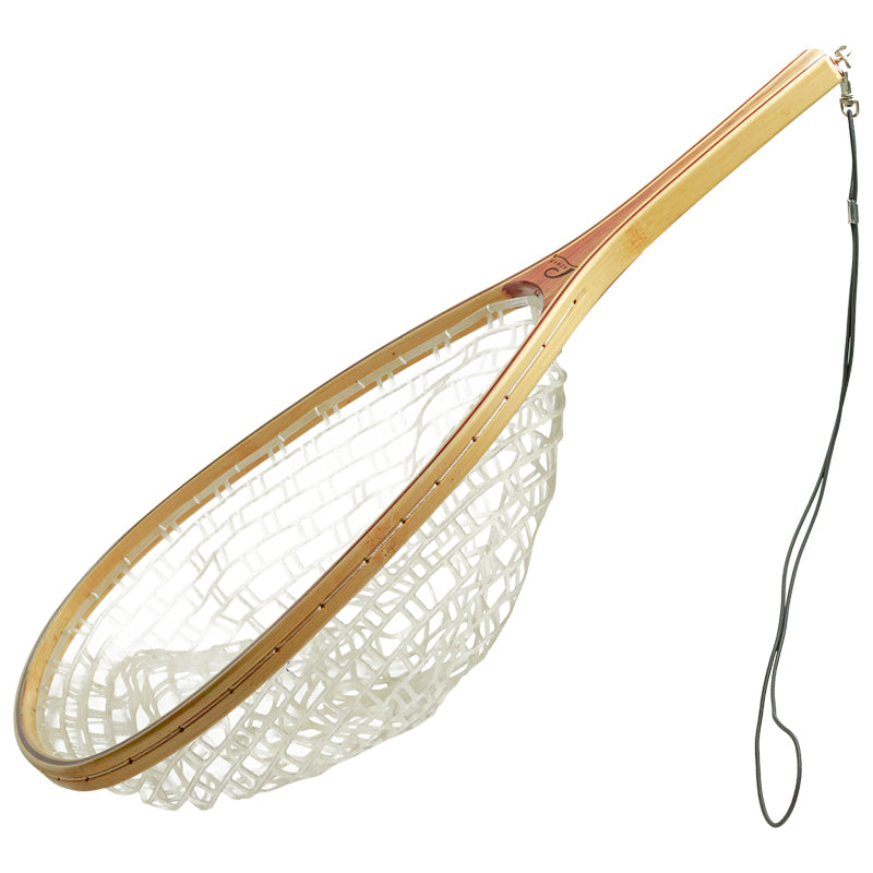 Promar Premium Wooden Trout Net Crystal Clear Rubber