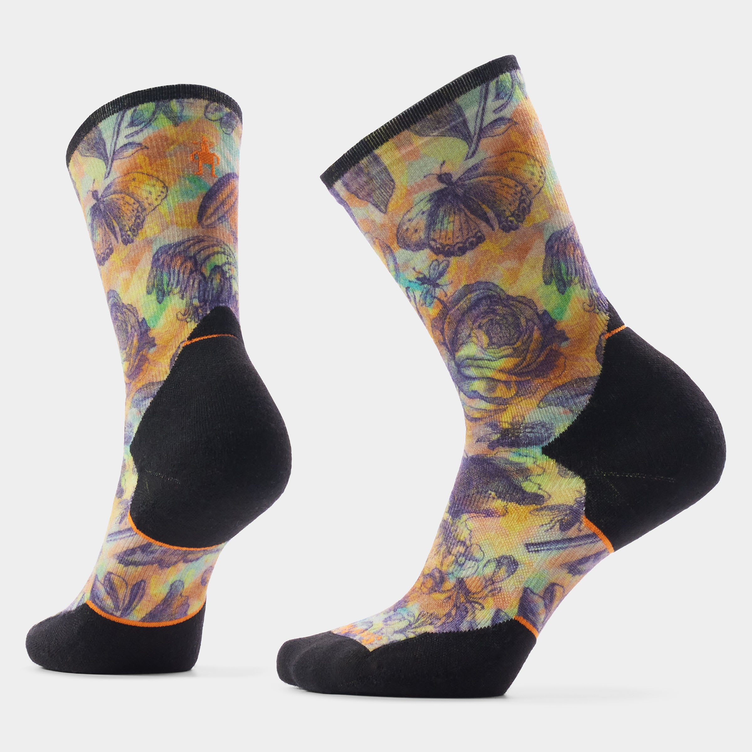 Smartwool Trail Run Targeted Cushion Floral Party Print Crew Socks Women's