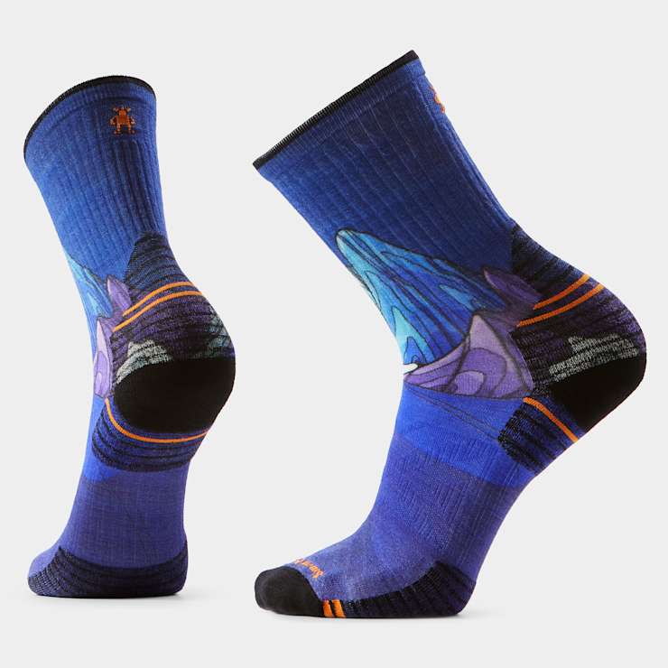 Smartwool Hike Targeted Cushion Mountain Myth Print Crew Socks Men's