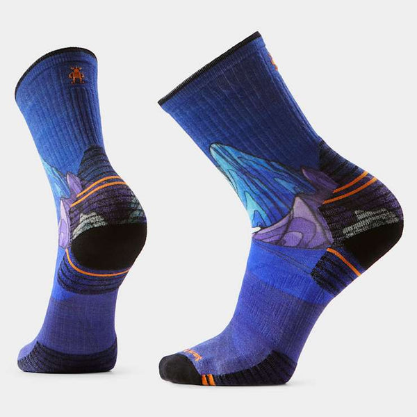Smartwool Hike Targeted Cushion Mountain Myth Print Crew Socks Men's