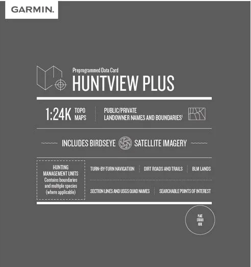 Garmin HuntView Plus Maps  microSD /SD card Oregon 25/26