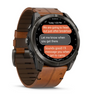 Garmin D2 Mach 2 Pro Carbon Gray DLC Titanium with Chestnut Leather Band