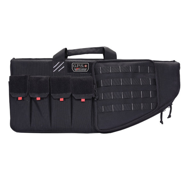 GSM 32" Tactical AR Case W/ External Handgun Case Black