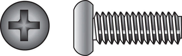 Hillman 18-8 Stainless Steel Pan Head Phillips Machine Screw 1/4" x 3/4" - 100 Pack